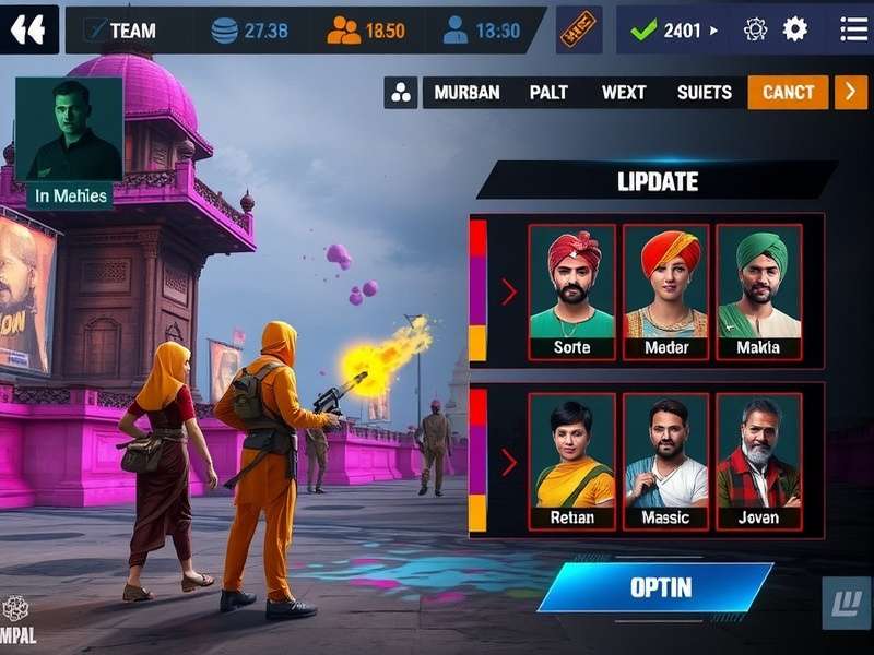 Clever Combat character selection screen with regional costumes