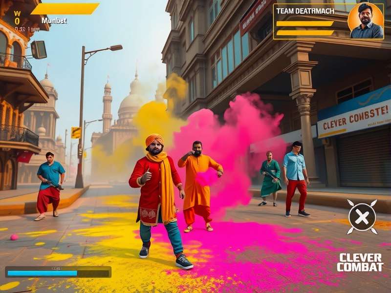 Clever Combat gameplay screenshot showing Team Deathmatch in Mumbai