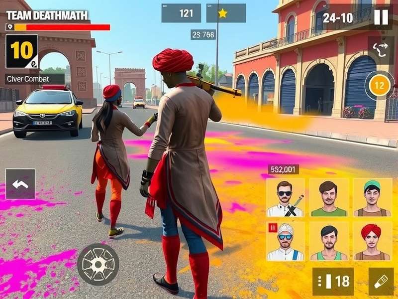 Clever Combat Holi festival event with colored powder effects